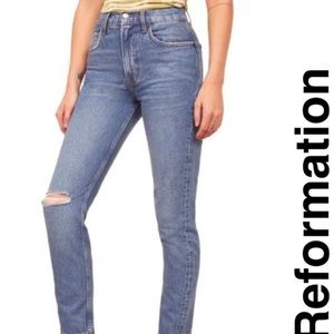 REFORMATION High Rise Jeans size 27